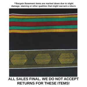 DAMAGED Kente Fabric #4 BLACK – 6 Yds