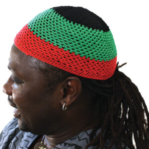 Pan African Knitted Kufi Cap (B-G-R)