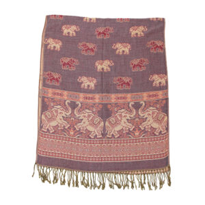 Elephant Print Pashmina Scarf: Mixed