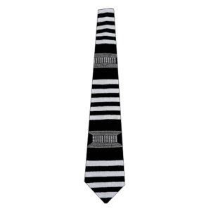 Ashanti Necktie: Black & White