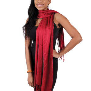 Pashmina Scarf: Burgundy