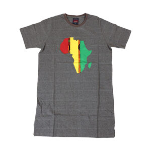 Kente Accent Africa Map T-Shirt: 3X