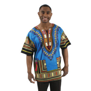 Traditional Dashiki: Light Blue      MD