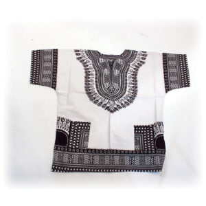 Traditional Dashiki: White/Blue      LG