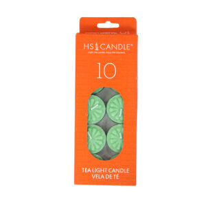 Tea Light Candles – Set Of 10 GREEN