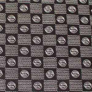 African Made Premium Gye Nyame Fabric: Black