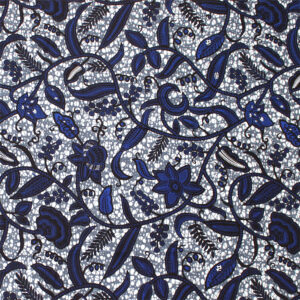 Blue Flower Print Fabric 12 Yards – B