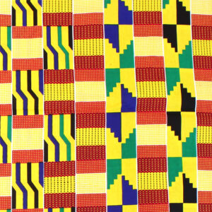 Yellow Kente Print Fabric 12 Yards