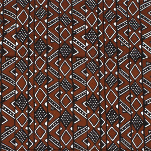 Tribal Brown Mud Print Fabric: 6 Yd