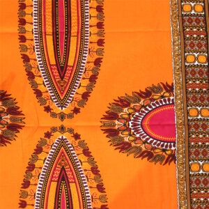 Economy Fabric: Traditional Print 12 Yards:Orange