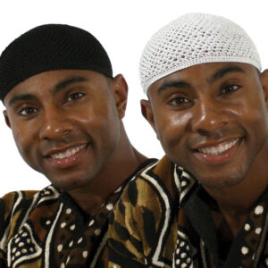 Men’s Knitted Kufi Cap:  Black & White