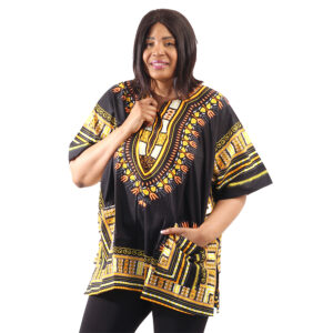 King-Sized Dashiki: Black            1X