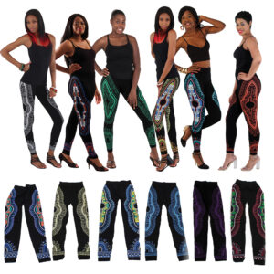 Set Of 12 Traditional Print Leggings