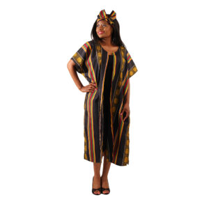 Kente Print Open Kaftan: #4