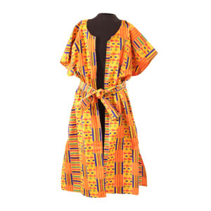 Kente Print Open Kaftan: #1