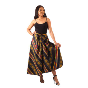 Kente Wrap Skirt #4 BLACK