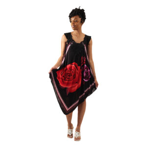 Black Floral Nightgown: Style A: MD