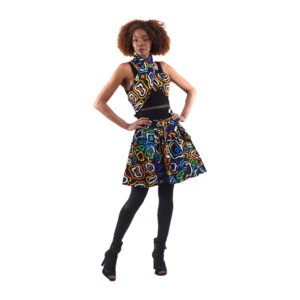 African Print Mini Skirt: Style BB