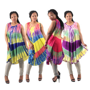 Set of 4 Tie Dye Umbrella Dresses – ASSORTED