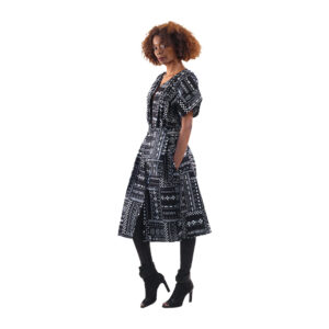 Tene Bold African Print Open Kaftan: Style N