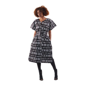 Tene Bold African Print Open Kaftan: Style Q