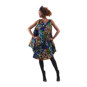 Ankara Print Umbrella Dress: Style-J