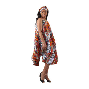 Ankara Print Umbrella Dress: Style-A