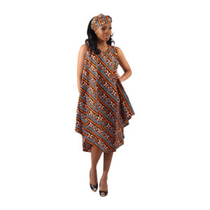 Ankara Print Umbrella Dress: Style-B