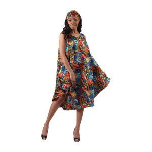 Ankara Print Umbrella Dress: Style-C