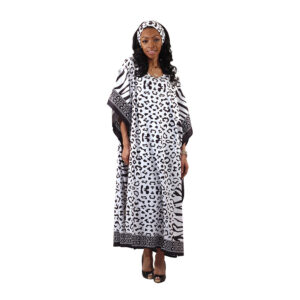 African Spot-Print Kaftan: Style A