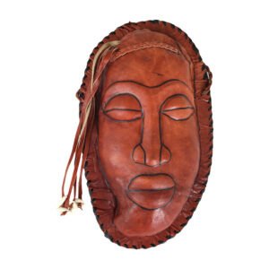 Brown Leather Purse – Mask Design