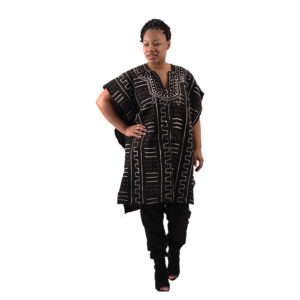 Mud Cloth Boxy Poncho