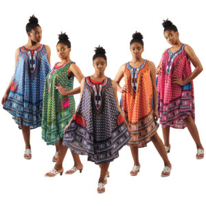 Set Of 5 Trad Print Umbrella Dresses