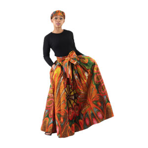 African Print Palazzo Pants & Headwrap