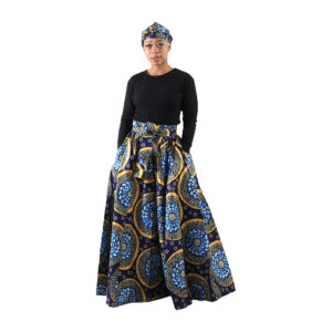 African Print Palazzo Pants & Headwrap