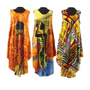 Set of 3 Native Print Umbrella Dresses