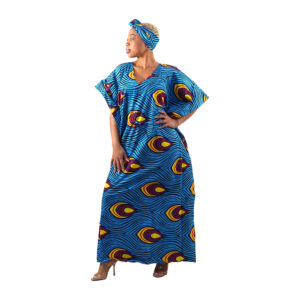 Ankara Print Kaftan: Style C