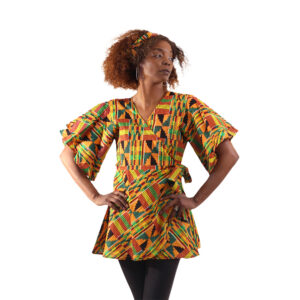 African Print Wrap Around Top: Style A