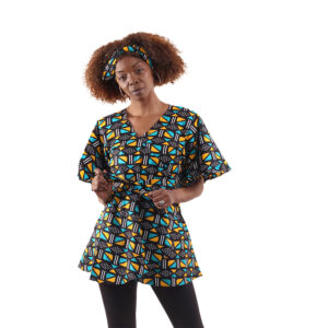 African Print Wrap Around Top: Style B