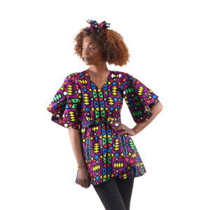 African Print Wrap Around Top: Style C