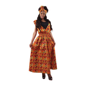 Kente Print Sleeveless Dress – ONE SIZE: #2