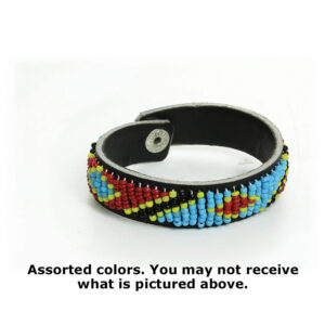 Kenyan Beaded Leather Bracelet