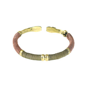 Brass & Copper Twist Cuff: Gold