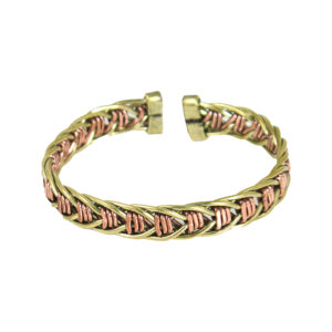 Braided Brass & Copper Bracelet