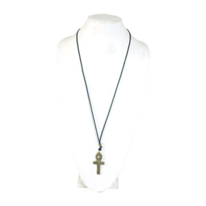 Solid Brass Pendant Necklace: Ankh