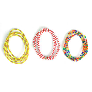 Set Of 3 Kenyan Long Beaded Necklaces – Assorted Colors