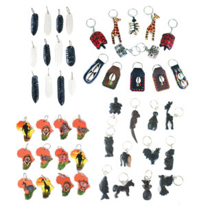 Set Of 48 African-Made Key Chains