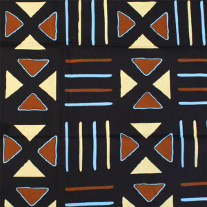 Bold Navy Mud Print Fabric: 6 Yds