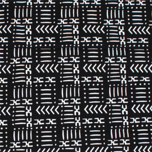 Blk/Wht Mud Print Fabric 6 Yd