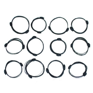 Set Of 12 Black Elephant Hair Bracelets